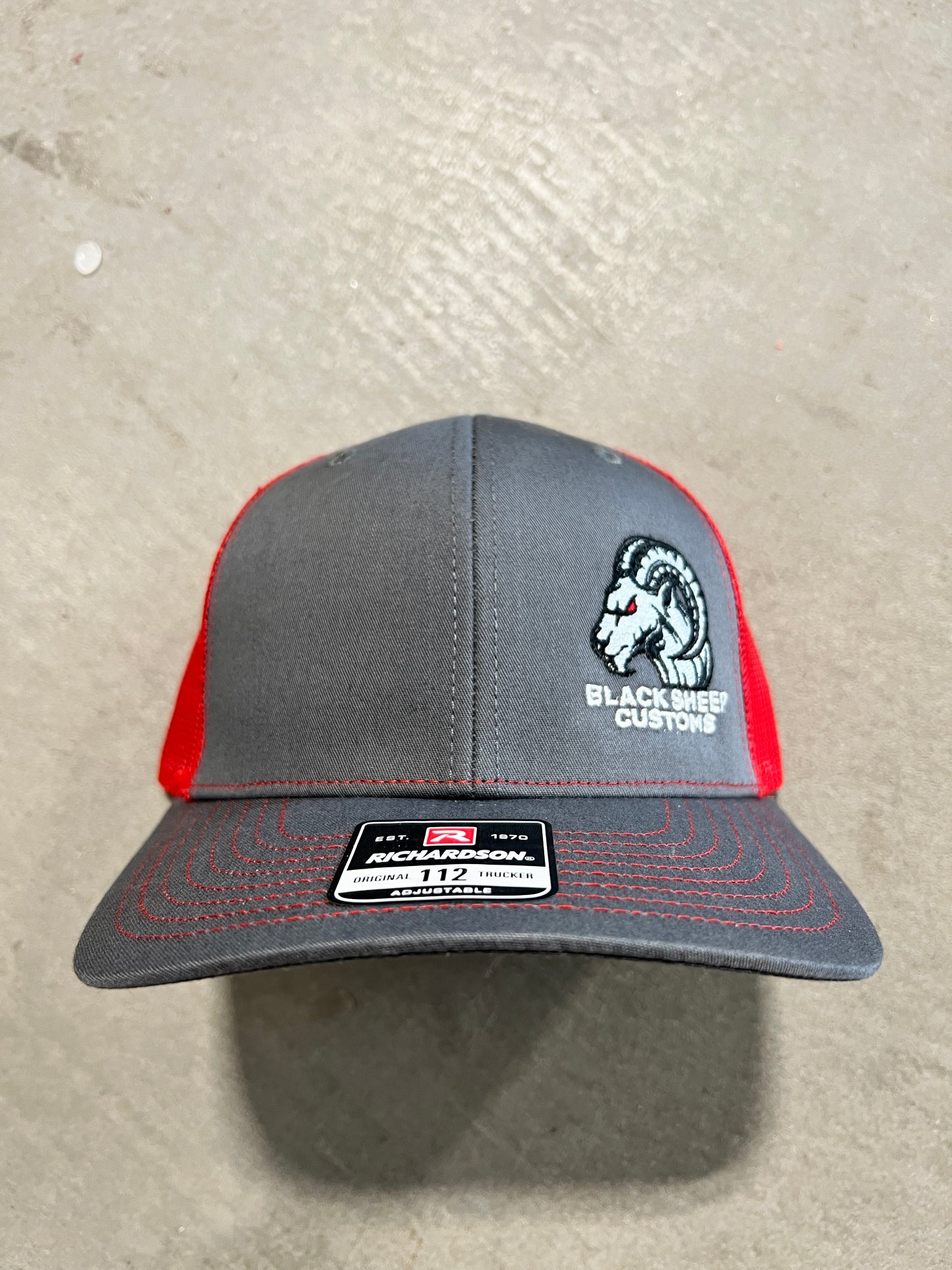 Gray & Red Trucker Hat
