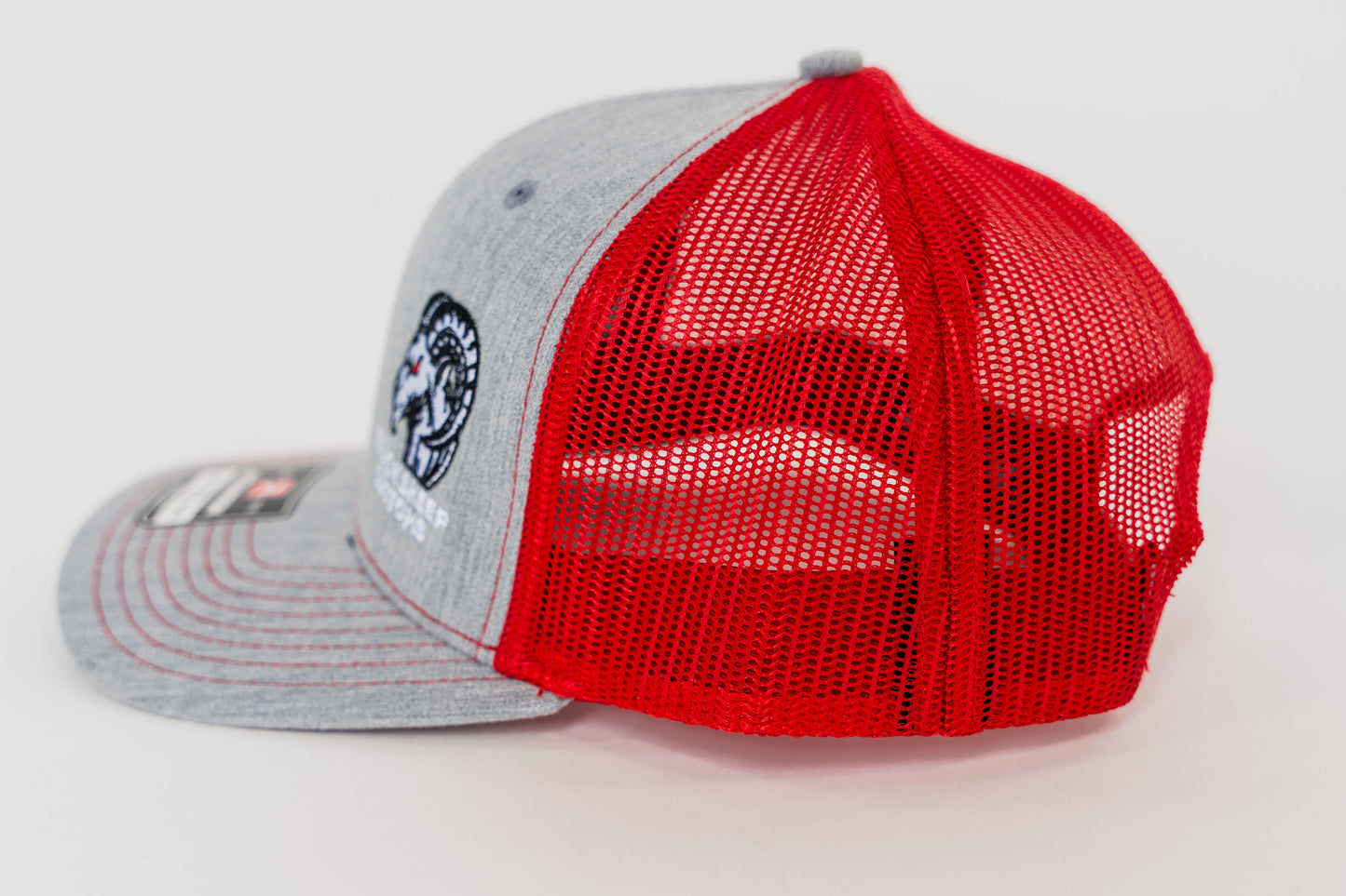 Light Gray &  Red Trucker Hat